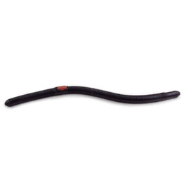 Kelly's Plow Jockeys Pre-Rigged Plastic Worm 5 1/2" 3 #6 Hooks Blackberry Black