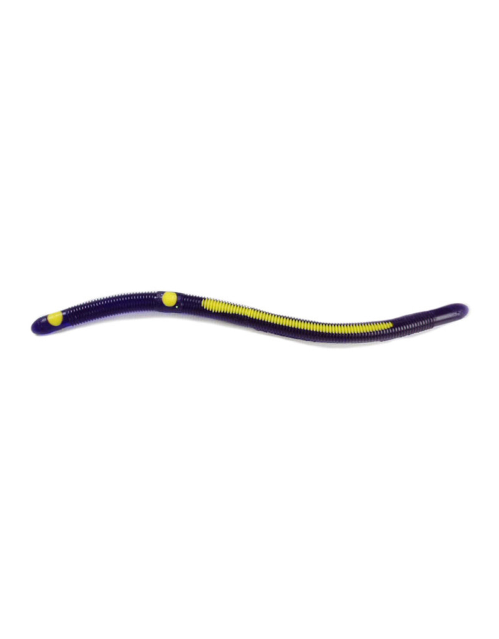 Kellys Kellys ST102-PY Striper Pre-Rigged Plastic Worm, 5 1/2", 3 Sz 6 Hooks, Purple/Yellow