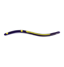 Kellys Kellys ST102-PY Striper Pre-Rigged Plastic Worm, 5 1/2", 3 Sz 6 Hooks, Purple/Yellow