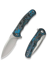 Civivi CIVIVI Knives Limited Edition Mini Praxis Flipper Knife 2.98" CPM-S35VN Satin Drop Point Blade, Arctic Storm FatCarbon Handles - C18026CB-1