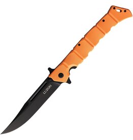 Cold Steel Cold Steel 20NQX-ORBK Large Luzon Flipper Knife 6" Black Clip Point Blade, Orange GFN Handles, Liner Lock