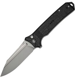Civivi CIVIVI Knives Neurohaptic Button Lock Flipper Knife 3.74" Nitro-V Stonewashed Clip Point Blade, Milled Black Shredded G10 Handles, Reversible Clip - C23080-2