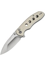 Civivi CIVIVI Knives Triptych Button Lock Flipper Knife 2.97" 14C28N Satin Compound Drop Point Blade, Milled Ivory G10 Handles, Reversible Clip - C23085B-2 Civivi CIVIVI Knives Triptych Button Lock Flipper Knife 2.97" 14C28N Satin Compound Drop Point Blade, Milled Ivory G10 Handles, Reversible Clip - C23085B-2