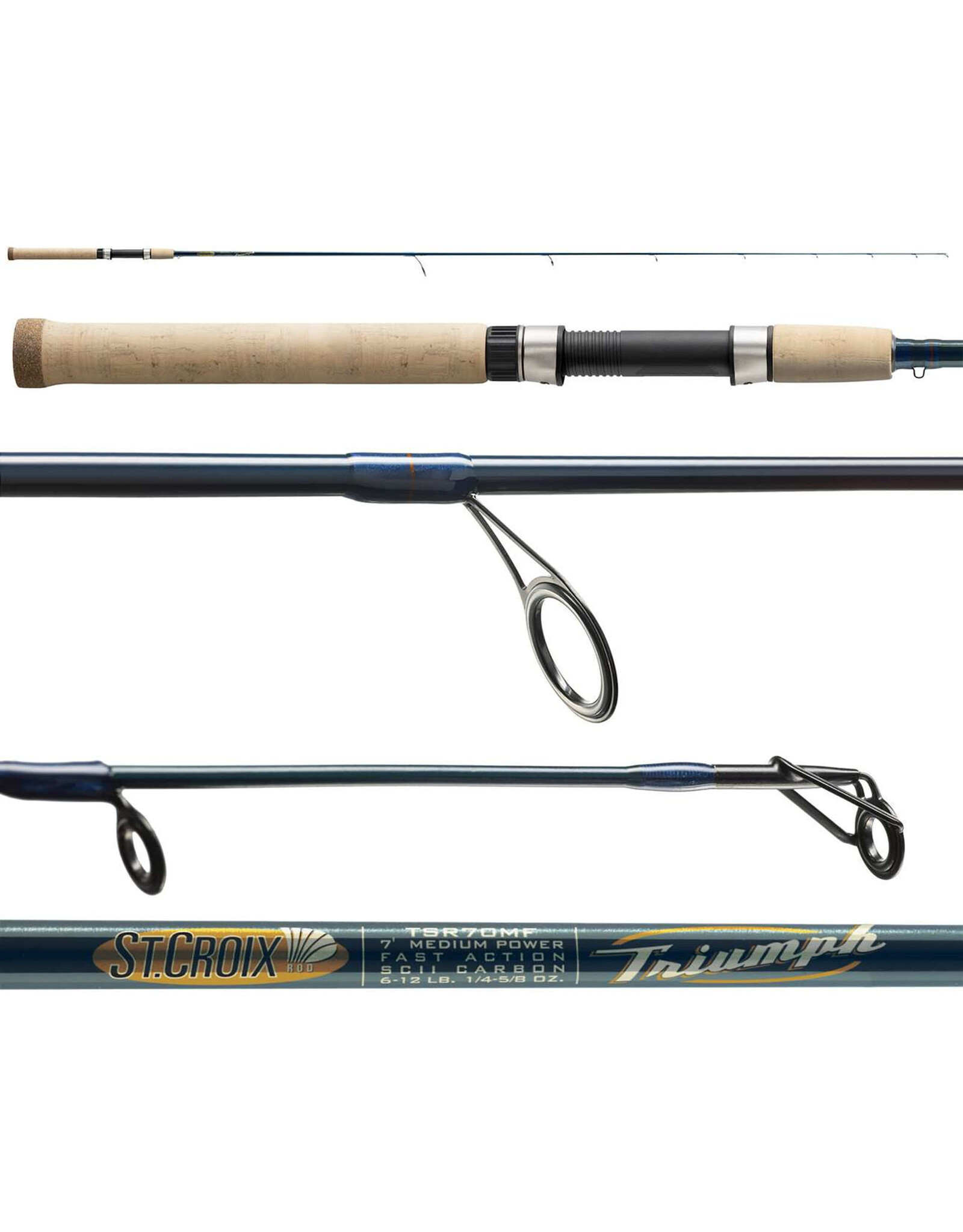 St Croix St. Croix TSR70MLF2 Triumph Spinning Rod 7" Medium Light Fast 2pc