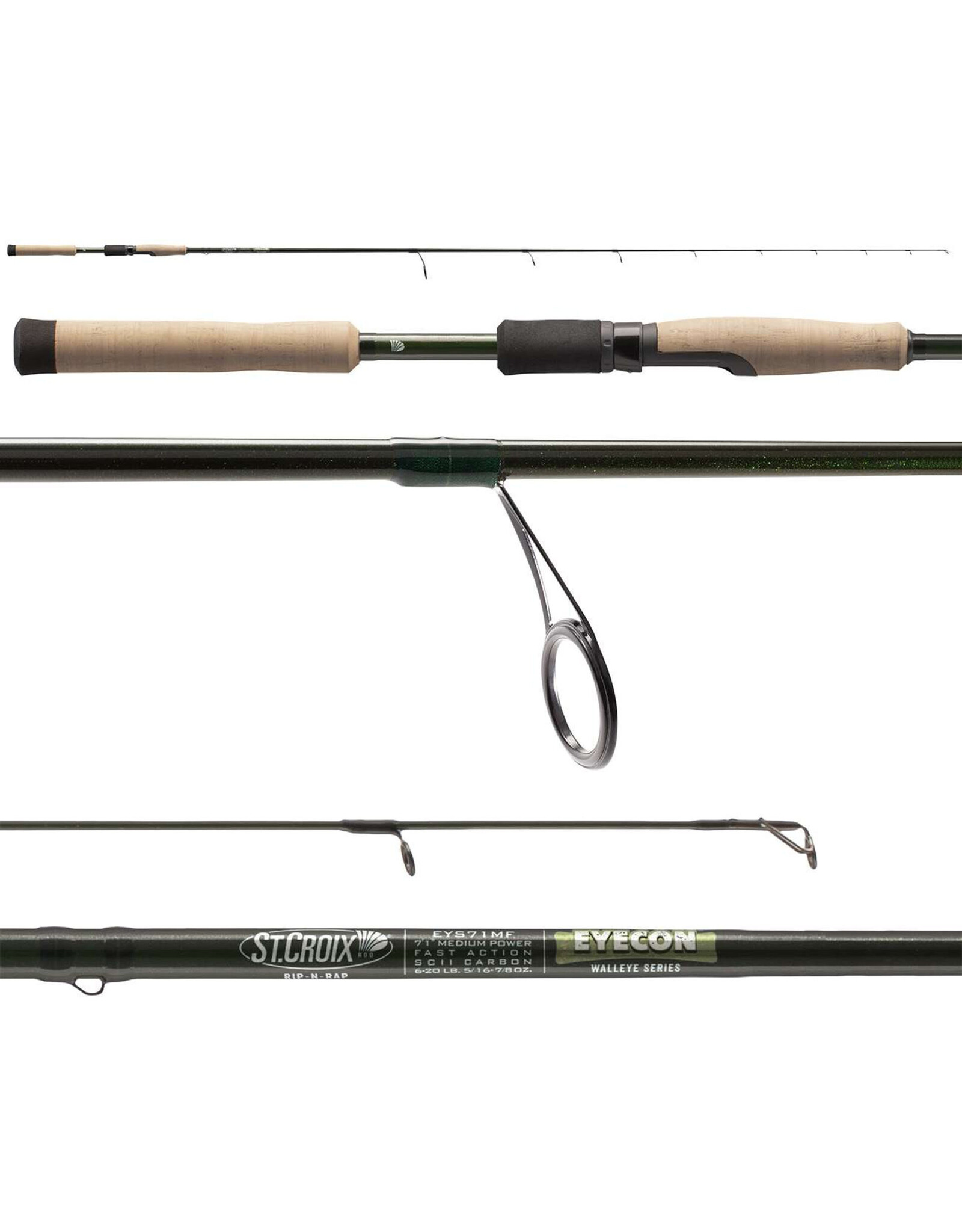 St Croix St. Croix EYS70MLF2 Eyecon Spinning Rod 7" Medium Light Fast 2PC