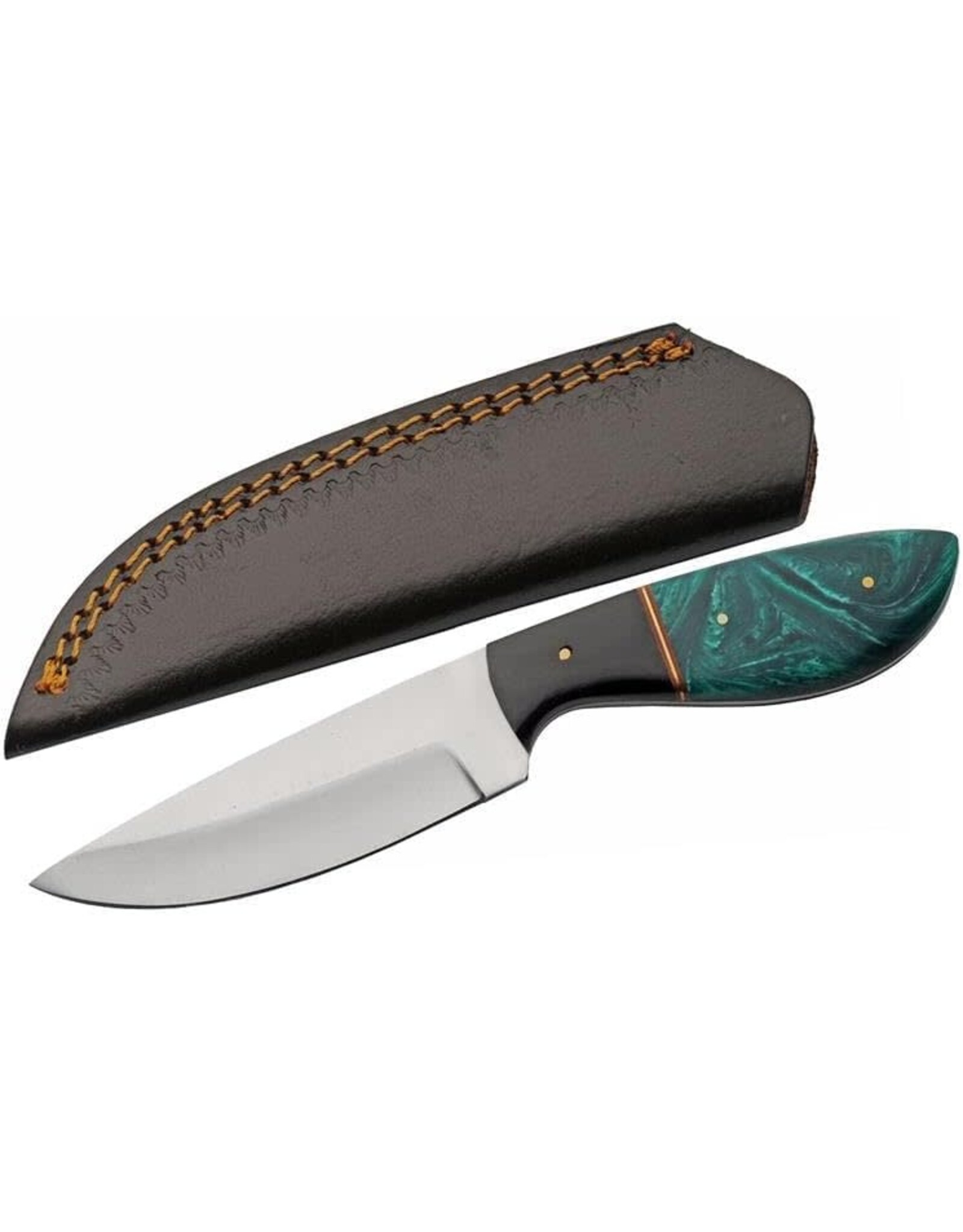 szco SZCO 8.75" Verdent River Hunting Knife with Leather Sheath