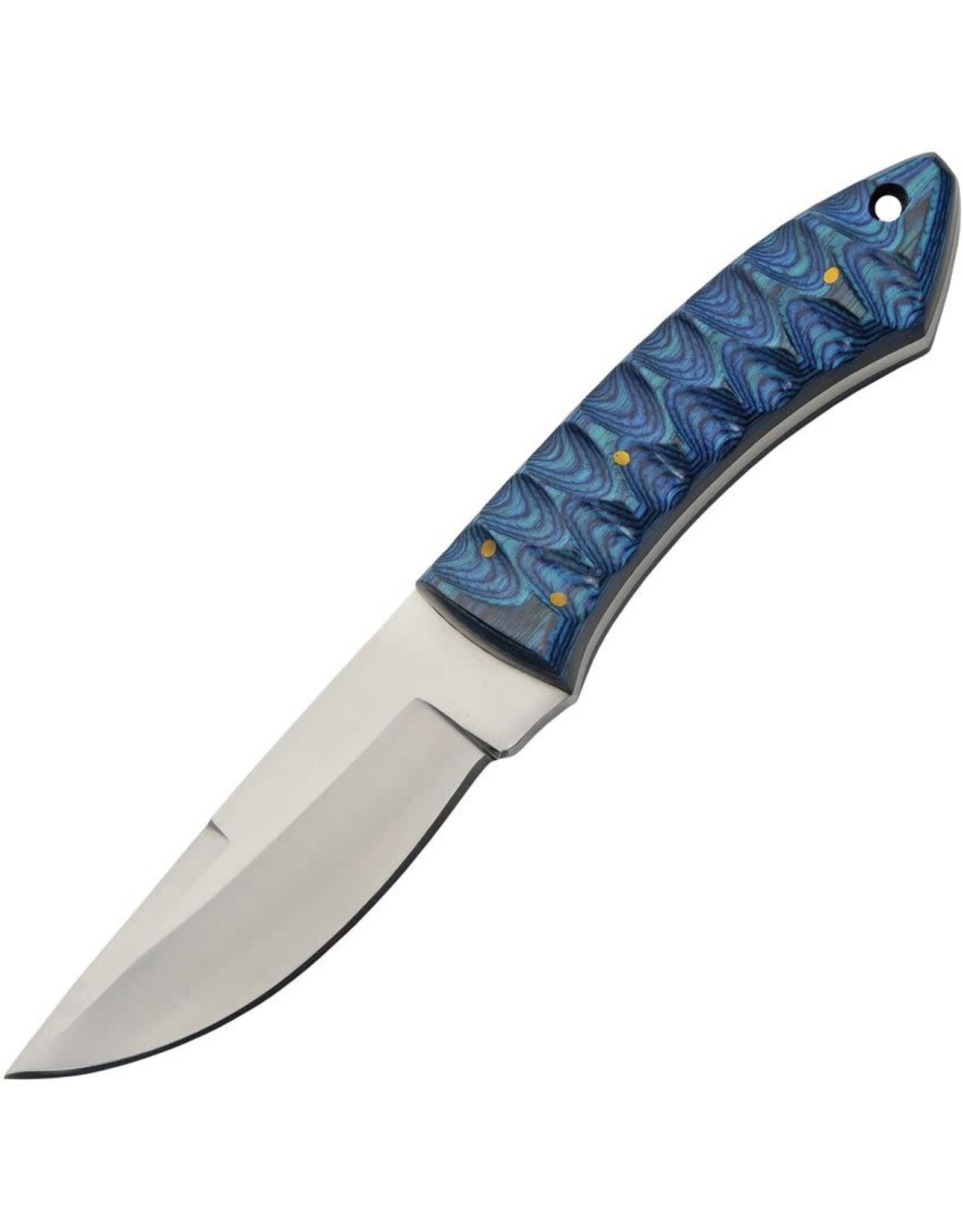 szco Pakistan 203533 River Fixed Blade Knife Blue/Black Wood Handles