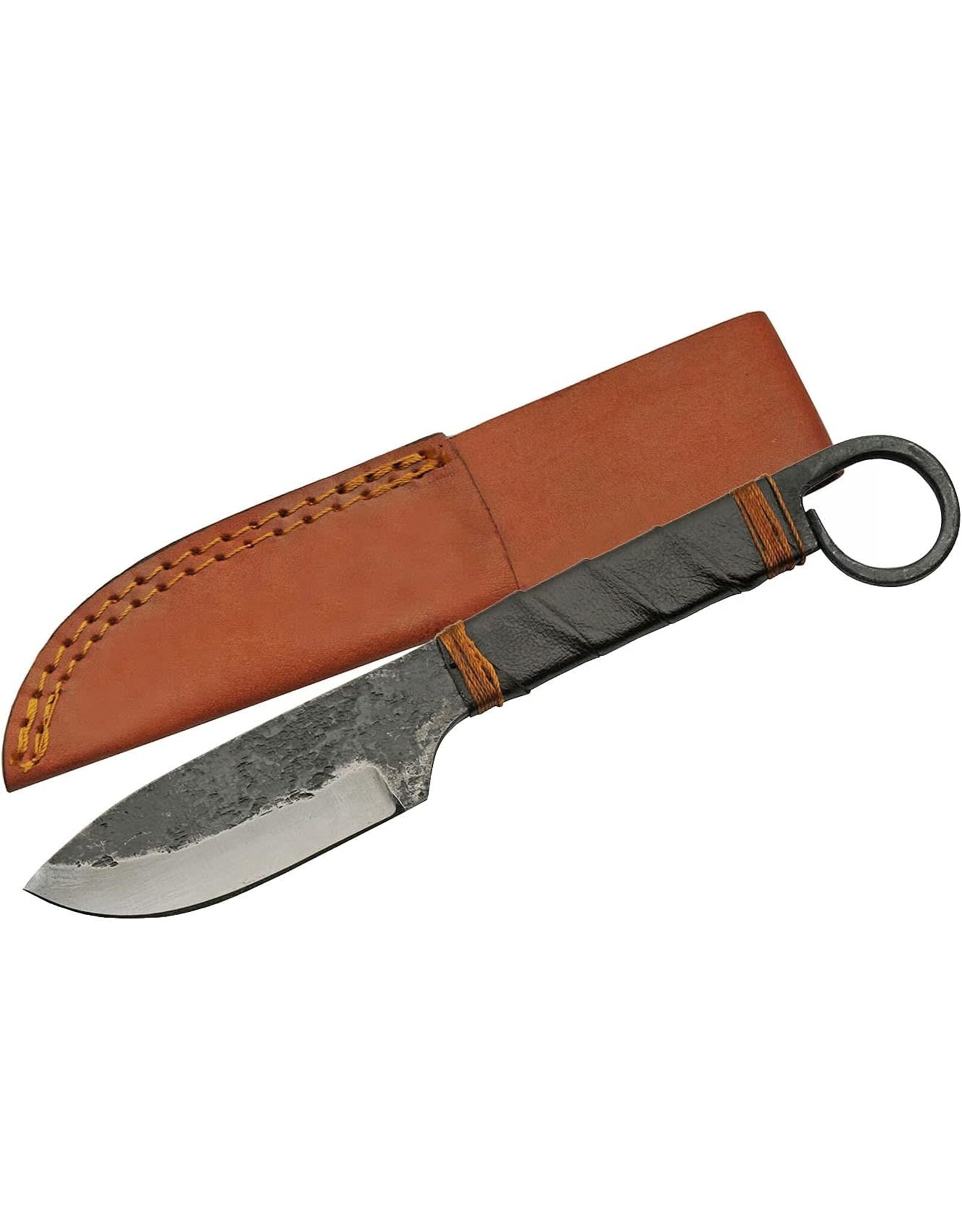 Rite Edge Szco Supplies 9" Hand Forged Medieval Style Hunting Knife with Sheath,Black