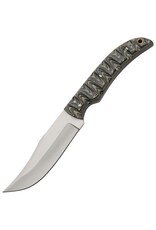 Rite Edge Pakistan 203486 Mountain Hunter Satin Fixed Blade Knife Gray Handles