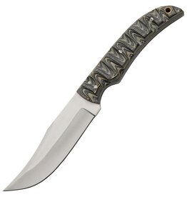 Rite Edge Pakistan 203486 Mountain Hunter Satin Fixed Blade Knife Gray Handles