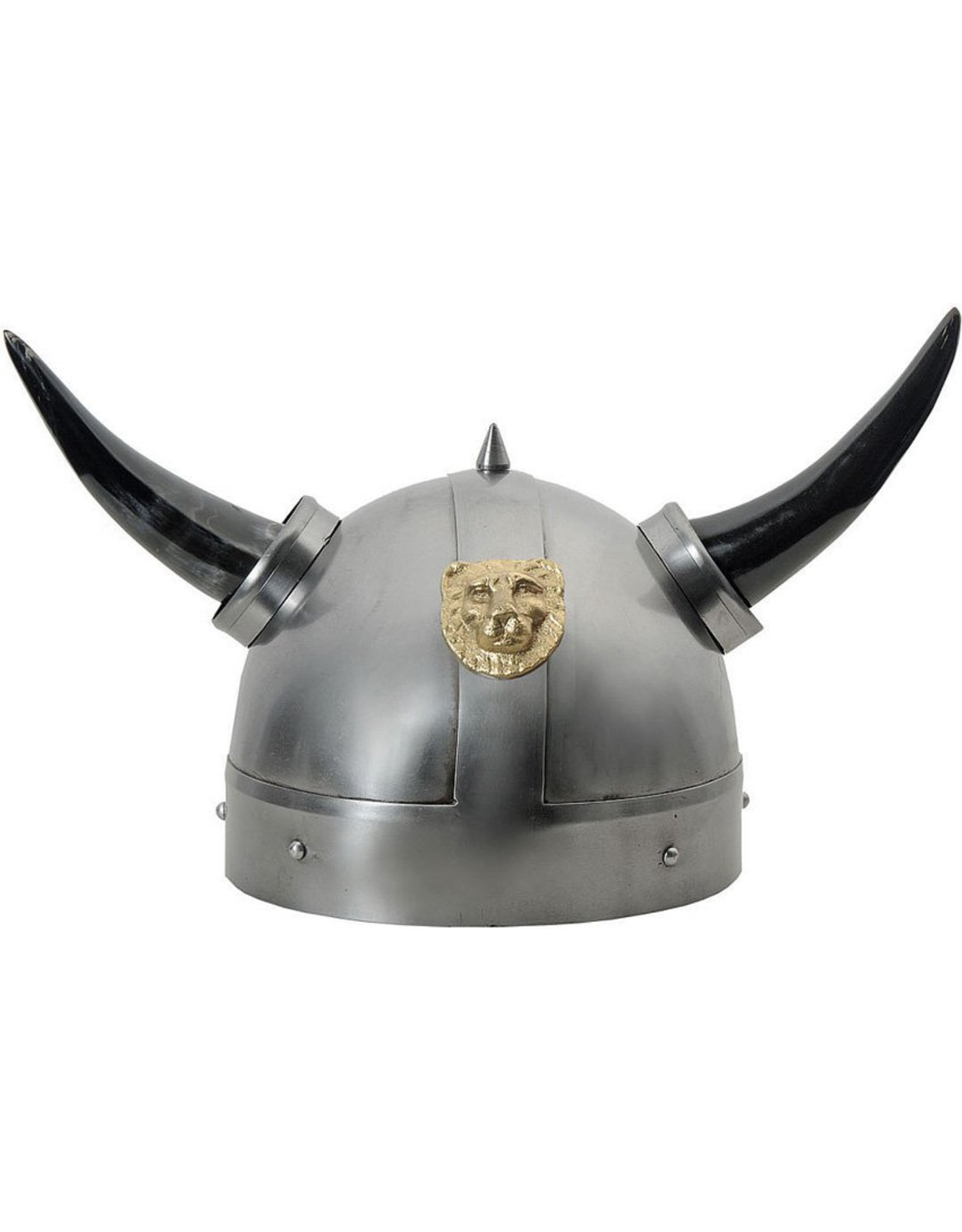 szco Lion Viking Helmet With Horns and Helmet Stand