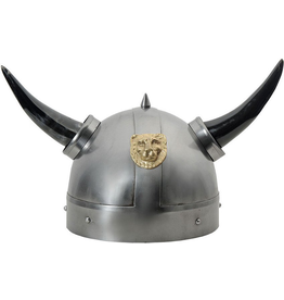 szco Lion Viking Helmet With Horns and Helmet Stand