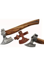 szco Skull Themed Wood Handle Viking Style Axe