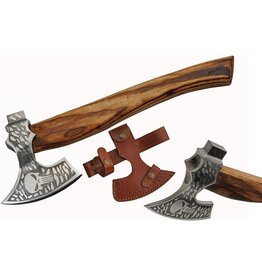 szco Skull Themed Wood Handle Viking Style Axe