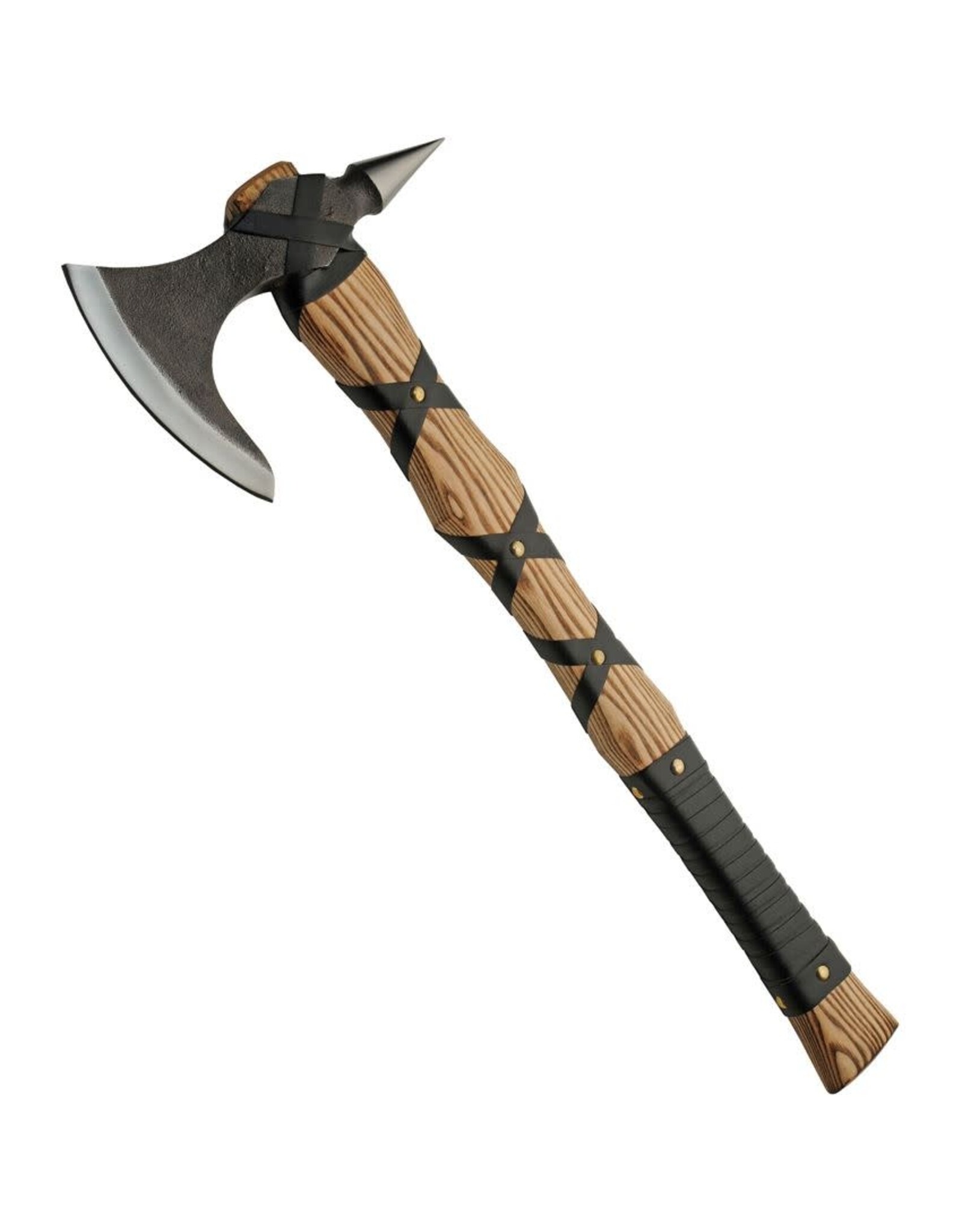 szco Viking Beard Axe Pickaxe Carbon Steel Blade Head Wood Handle + Sheath | 21in.