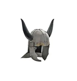 szco Epic Viking Helmet with leather Horns 18-gauge steel 910947