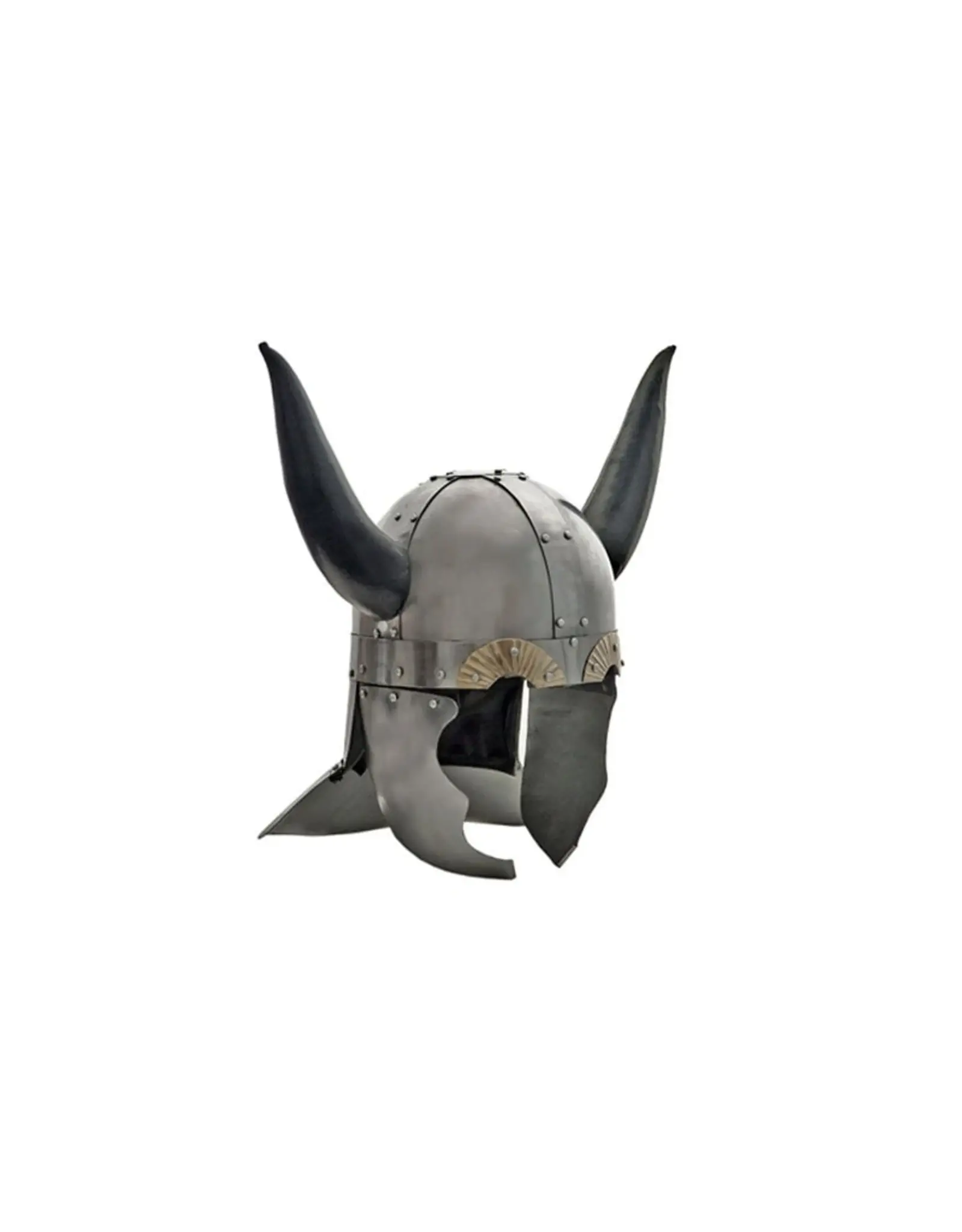 szco Epic Viking Helmet with leather Horns 18-gauge steel 910947