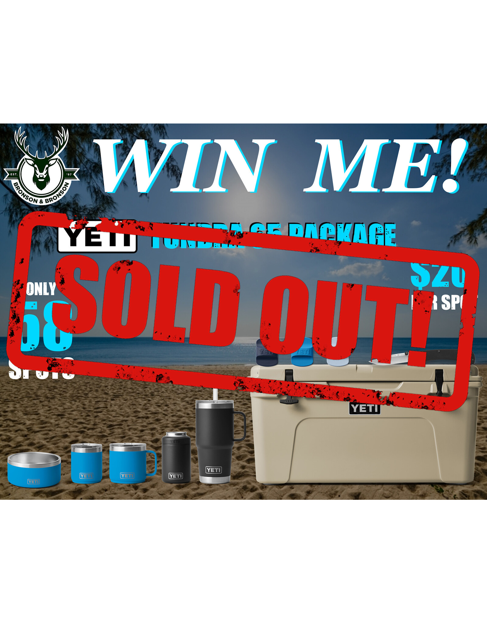 DRAW #1710 - WIN ME - YETI TUNDRA 65 COOLER PACKAGE!