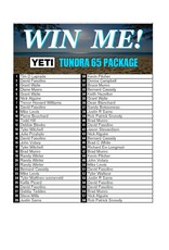 DRAW #1710 - WIN ME - YETI TUNDRA 65 COOLER PACKAGE!