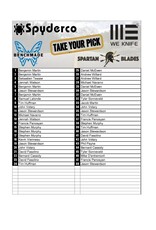 DRAW #1711 - Take Your Pick - Spyderco, Benchmade, We Knife OR Spartan Blades!