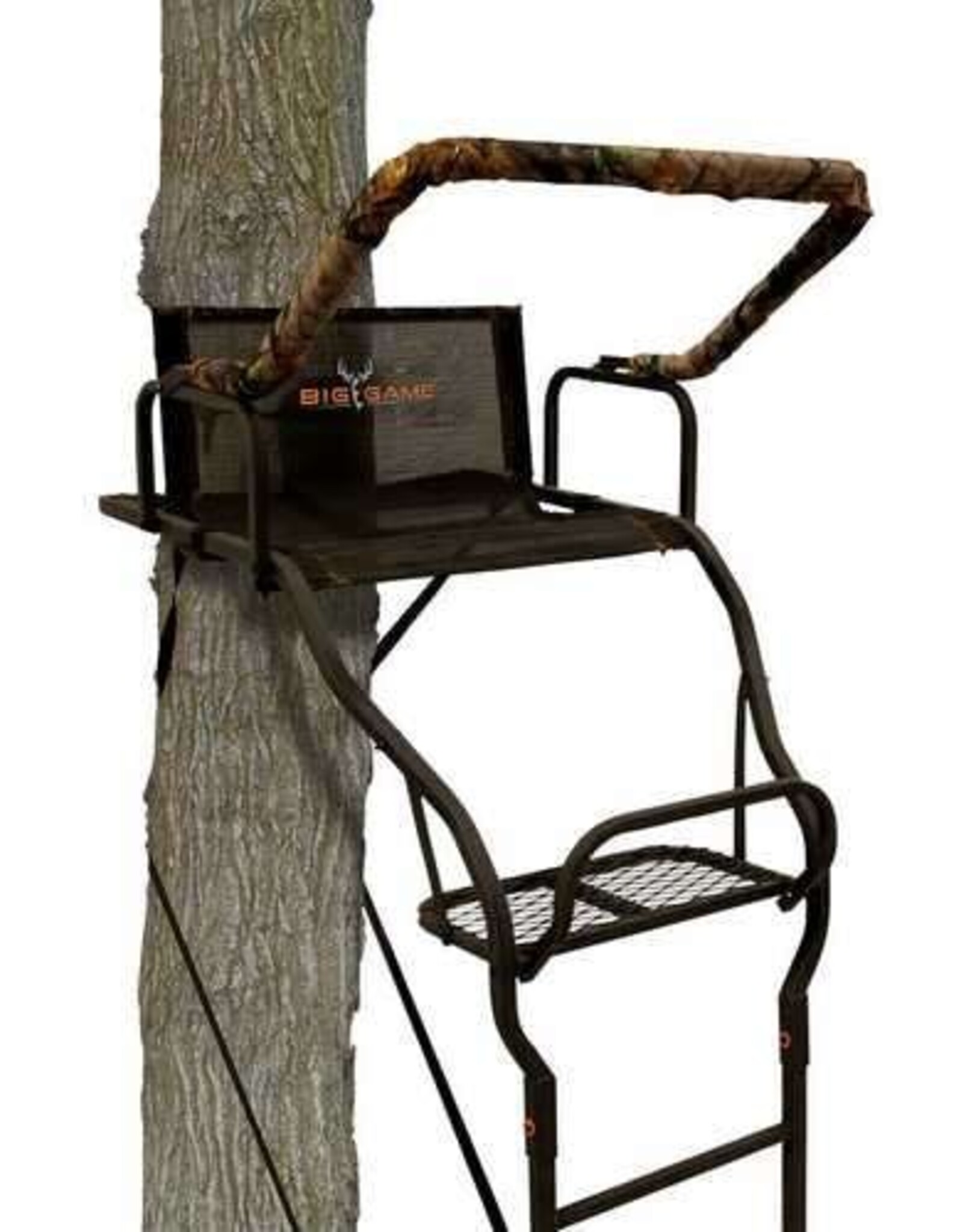 Big Game Warrior Elite Treestand 17" tall /platform 18" 10"deep/ seat 24" wide/ padded rail