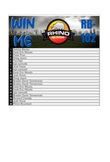 DRAW #1718 - WIN ME - RHINO RB102 BLIND!