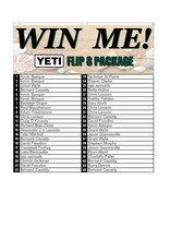 DRAW #1717 - WIN ME - YETI FLIP 8 PACKAGE!