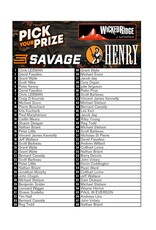 DRAW #1716 - Pick Your Prize - Savage, Wicked Ridge OR Henry!