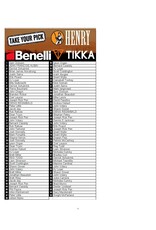 DRAW #1722 - Take Your Pick - Henry, Benelli OR Tikka!