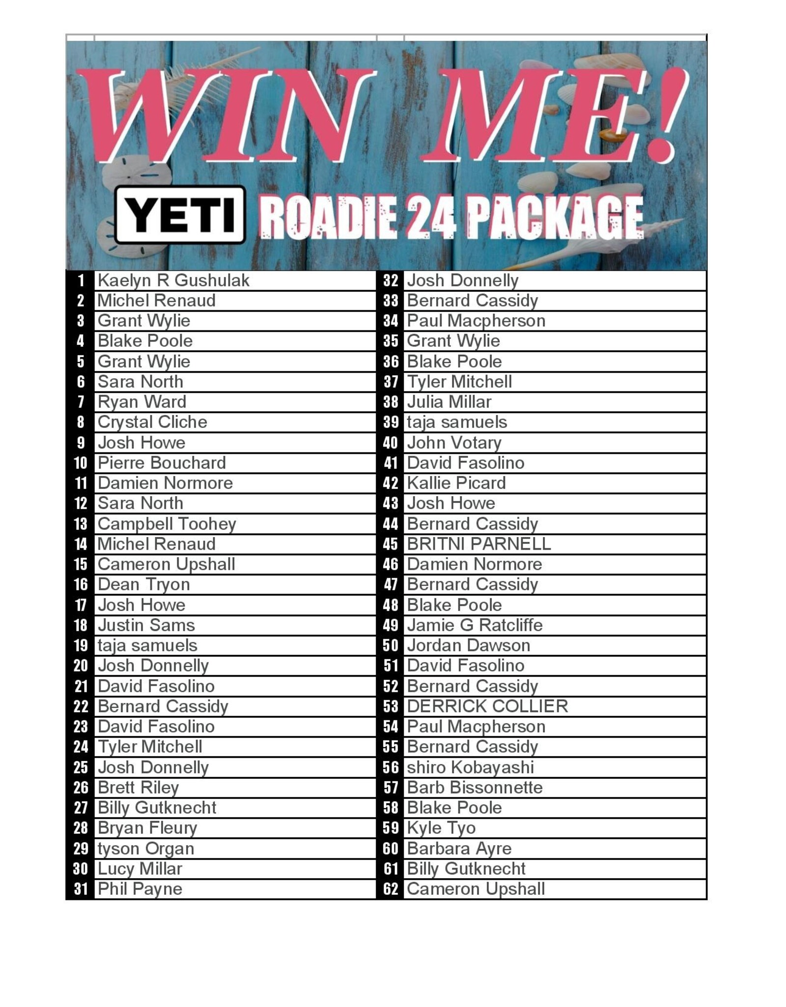 DRAW #1721 - WIN ME - ROADIE 24 LILAC PACKAGE!