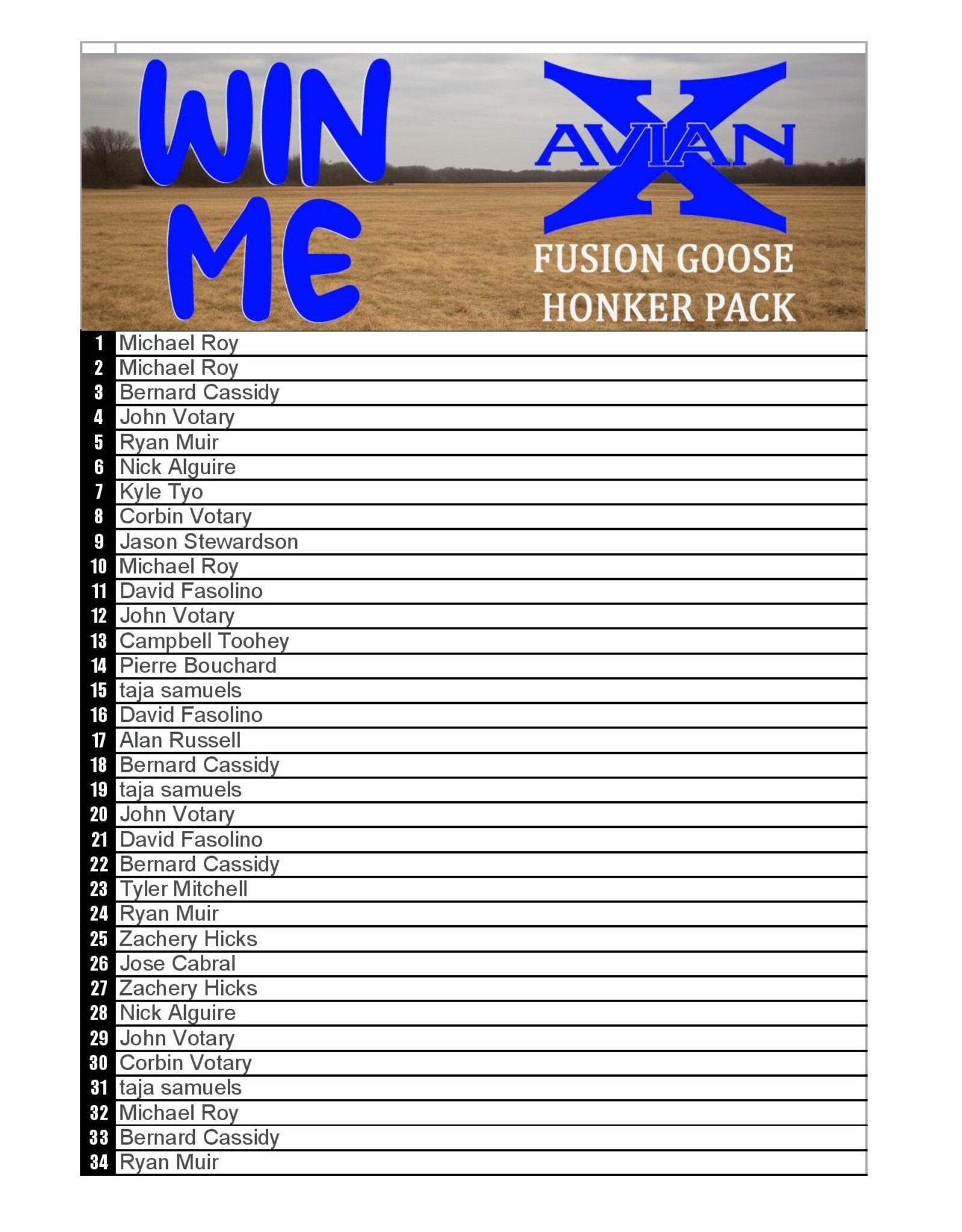 DRAW #1726 - WIN ME - Avian-X Fusion Goose Honker Pack!