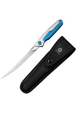 Civivi Civivi Shawka Fillet Knife Silver &  Blue Aluminum Handle, Satin Finished 14C28N Blade C22029B-2