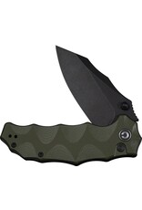 Civivi Civivi  Natterjeck C24028-1 Milled OD Green G10 Handle, Black Stonewashed 14C28N Blade