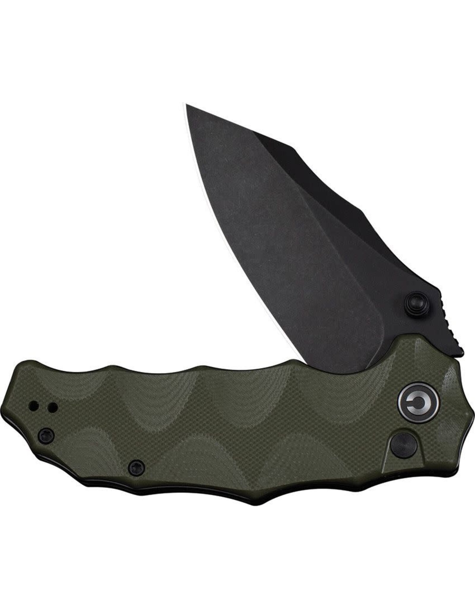 Civivi Civivi  Natterjeck C24028-1 Milled OD Green G10 Handle, Black Stonewashed 14C28N Blade