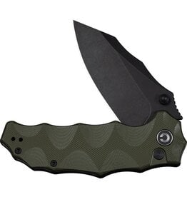 Civivi Civivi  Natterjeck C24028-1 Milled OD Green G10 Handle, Black Stonewashed 14C28N Blade