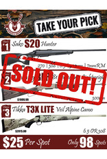 DRAW #1730 - Take Your Pick - Sako S20, Browning BLR OR Tikka T3X!