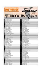 DRAW #1732 - Take Your Pick - Bowtech, Tikka OR Excalibur!