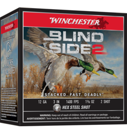 Winchester Winchester 12 Ga 3" 1 3/8oz  Shot 2  Blind Side 2 Hex Steel Shot  25ct - XBS1232