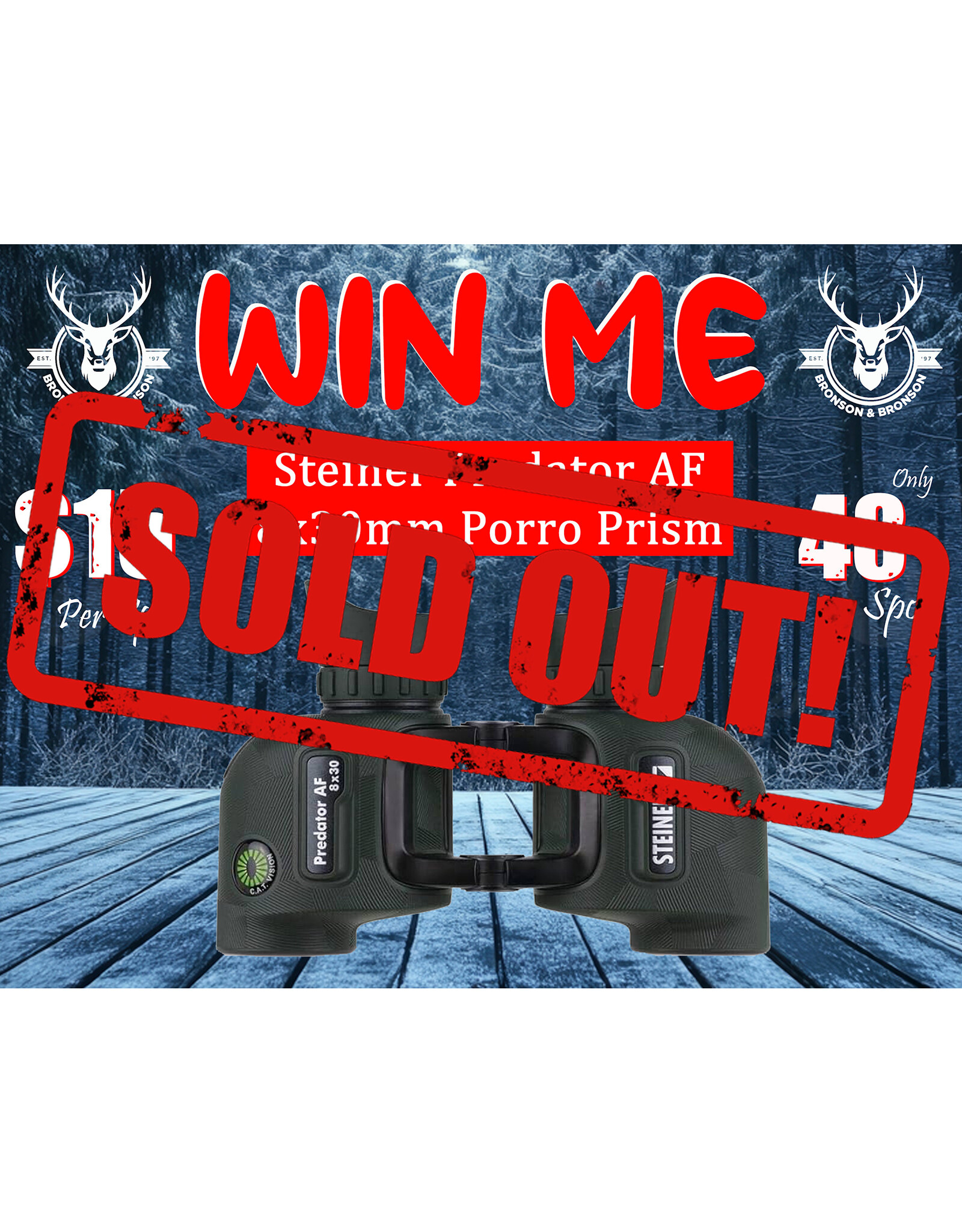 DRAW #1733 - WIN ME - Steiner Predator AF Binoculars!