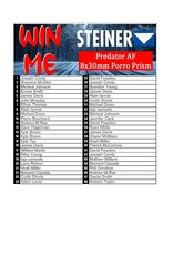DRAW #1733 - WIN ME - Steiner Predator AF Binoculars!