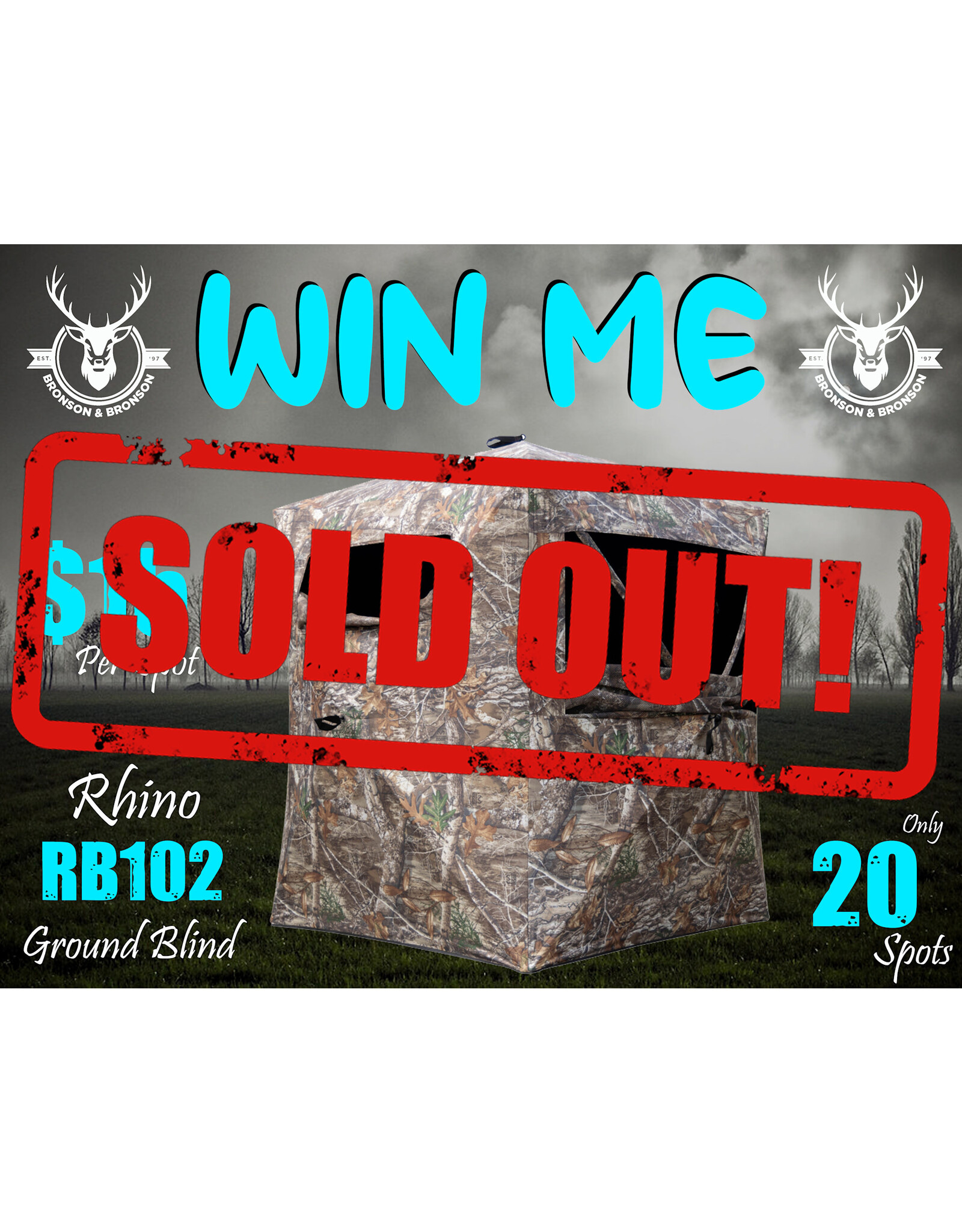 DRAW #1737 - WIN ME - Rhino 102 Ground Blind!