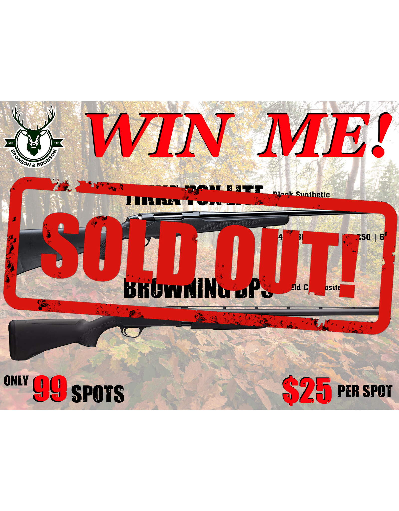 DRAW #1738 - WIN THE PAIR - TIKKA & BROWNING!