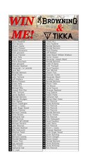 DRAW #1738 - WIN THE PAIR - TIKKA & BROWNING!