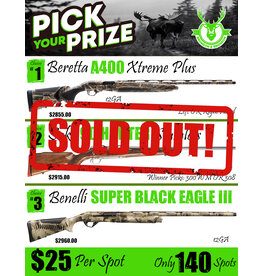 DRAW #1740 - Pick Your Prize - Beretta, Sako OR Benelli!