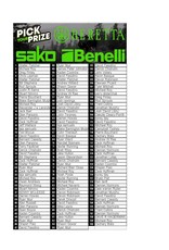 DRAW #1740 - Pick Your Prize - Beretta, Sako OR Benelli!
