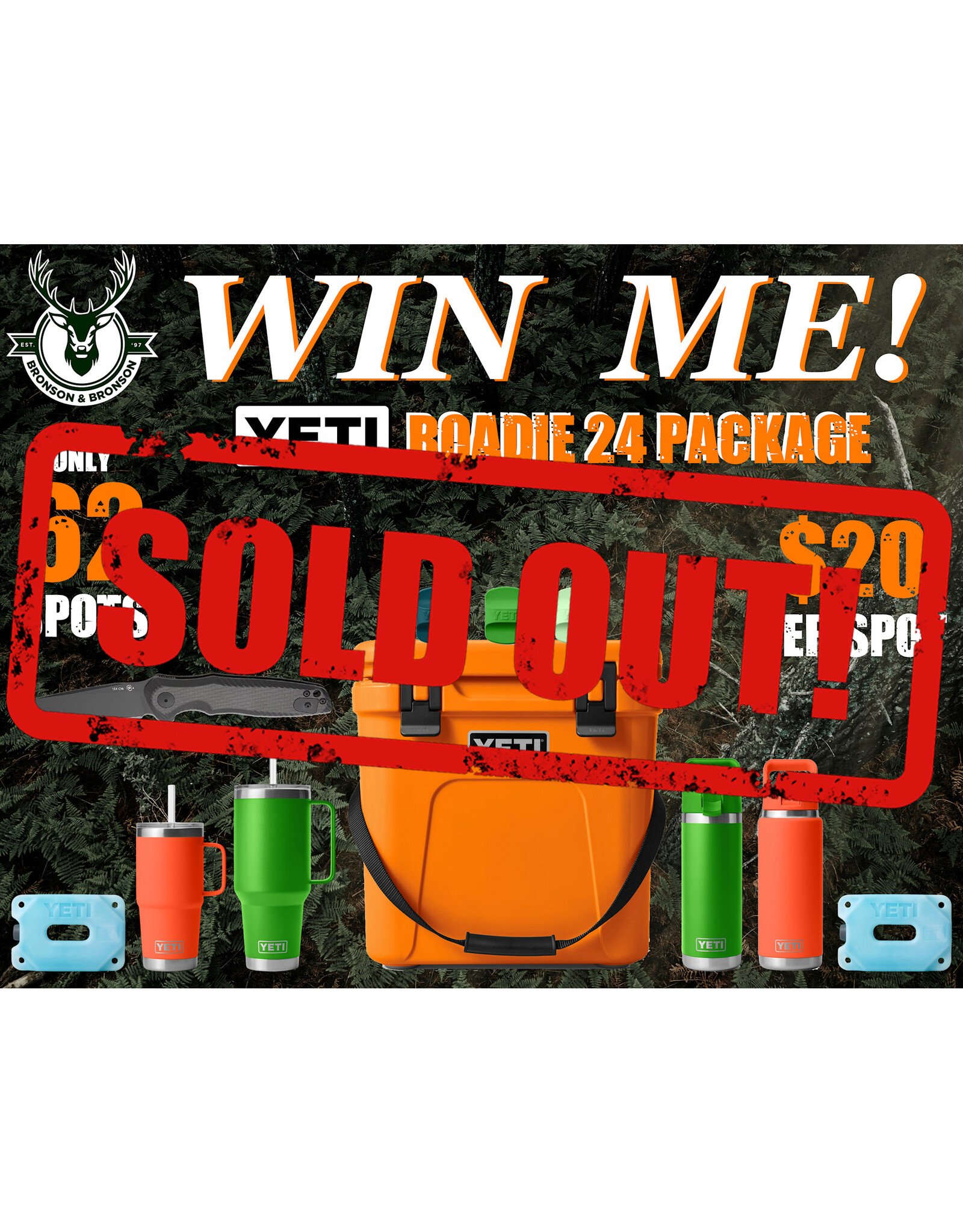 DRAW #1739 - WIN ME - Yeti Roadie 24 - King Crab Orange!