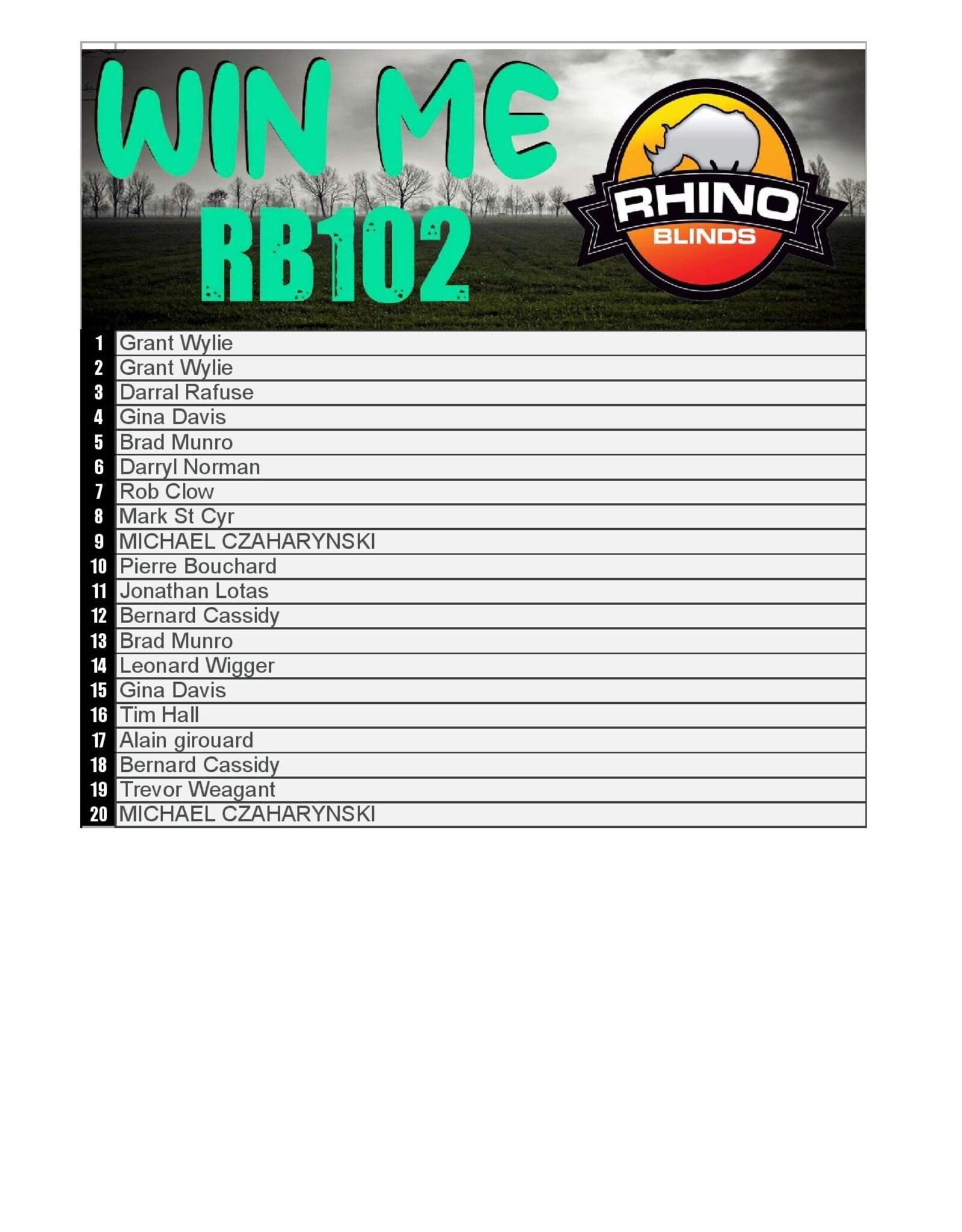 DRAW #1743 - WIN ME - Rhino 102 Ground Blind! ROUND 3