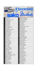 DRAW #1744 - Pick Your Prize - Browning, Weatherby OR Sako!