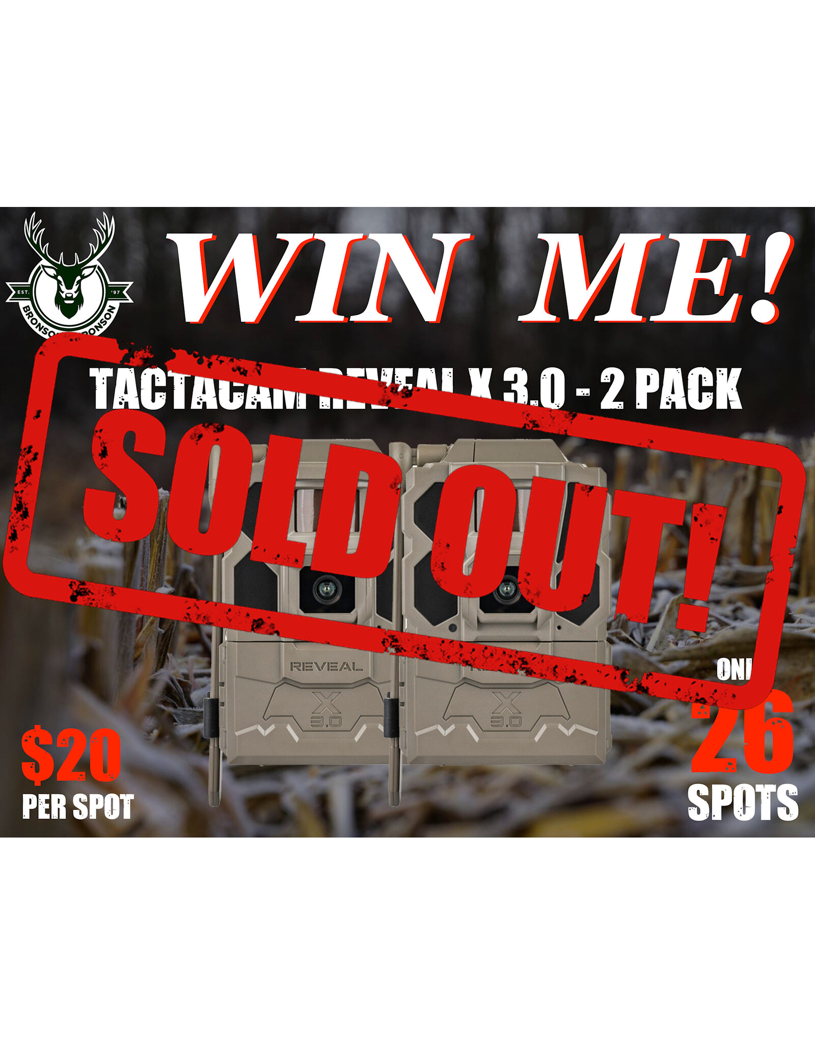 DRAW #1749 - WIN ME - Tactacam Reveal X 3.0 - 2 Pack! ROUND 2