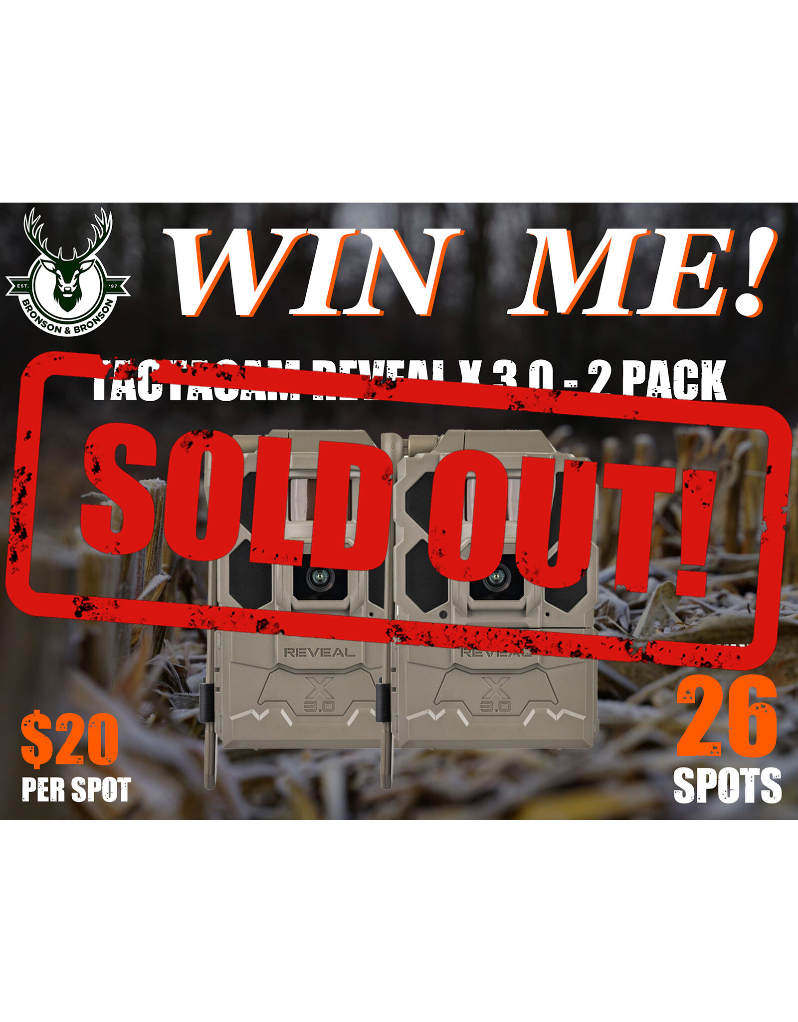 DRAW #1750 - WIN ME - Tactacam Reveal X 3.0 - 2 Pack! ROUND 3